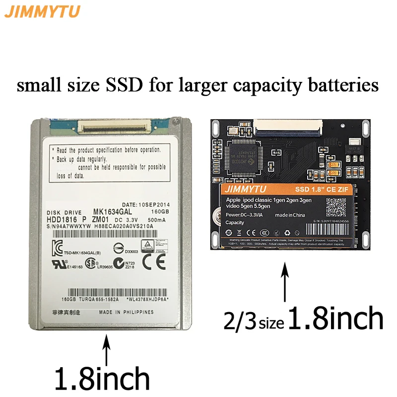 Новый SSD 32GB твердотельный накопитель для Ipod classic 7Gen 7th 1 ТБ видео 5th заменить MK3008GAH