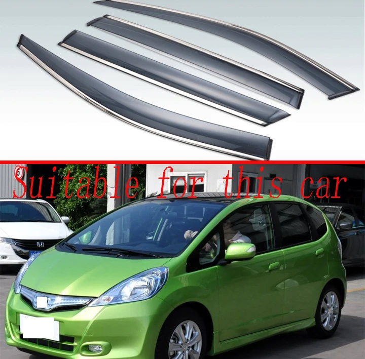 

Для Honda Fit 2009-2013 пластиковый внешний козырек вентиляционные шторы Окно Солнце Защита от дождя дефлектор