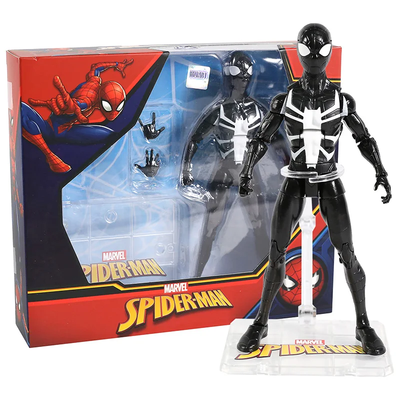 E Marvel Человек-паук Miles Morales Gwen Stacy Питер Паркер Черный Человек-паук 2099 ПВХ фигурка Коллекционная модель игрушки - Цвет: E