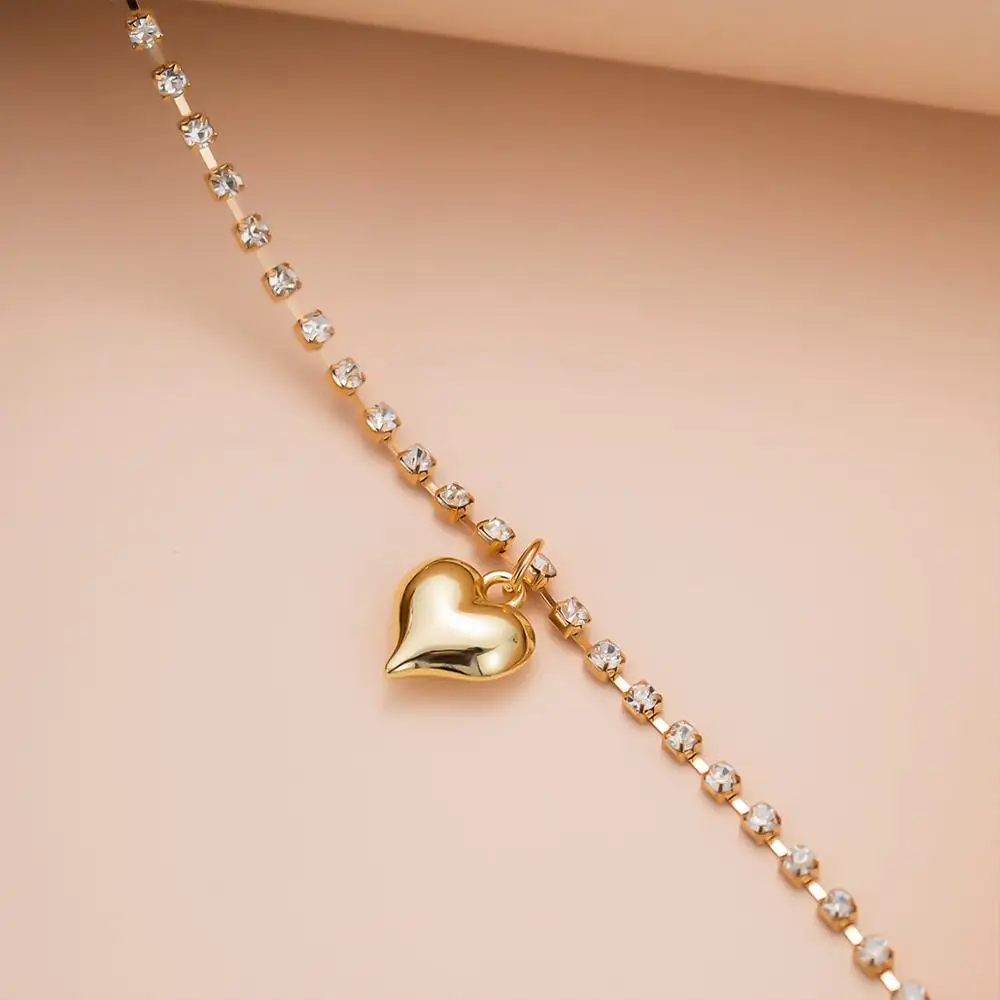 IngeSight.Z корейский Блестящий чокер ожерелье ошейник минимализм милое любовь