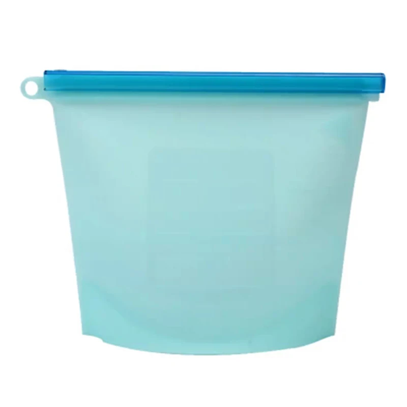 silicone bag A525 Многоразовая силиконовая пищевая сумка холодильник свежие сумки кухня герметизация пищевых продуктов сумка для хранения Вакуумное сохранение Ziplock мешки, контейнеры - Цвет: silicone bag A525