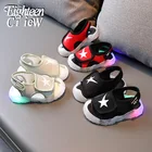 Сандалии Детские светящиеся на мягкой подошве, Нескользящие, для детей 0-3 лет, пляжные босоножки, обувь с подсветкой, размеры 16-25