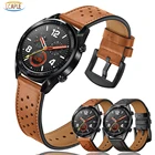 Ремешок из натуральной кожи для Samsung Galaxy watch 3 46 мм, браслет для Gear S3 amazfit Pacegtr 47 мм Huawei watch GT 2, 22 мм