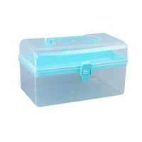 2 layer clear plastic tool kits storage case with handle multipurpose portable tool chest cabinet organizer box purple pink red