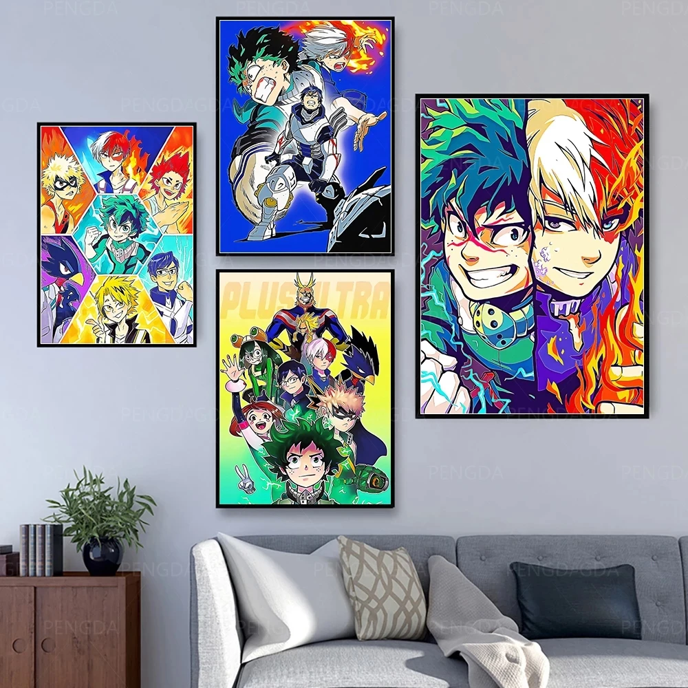 

Canvas Paintings My Hero Academia Home Decor Modular Pictures Animation Modern Printed Poster For Living Room Wall Art No Frame