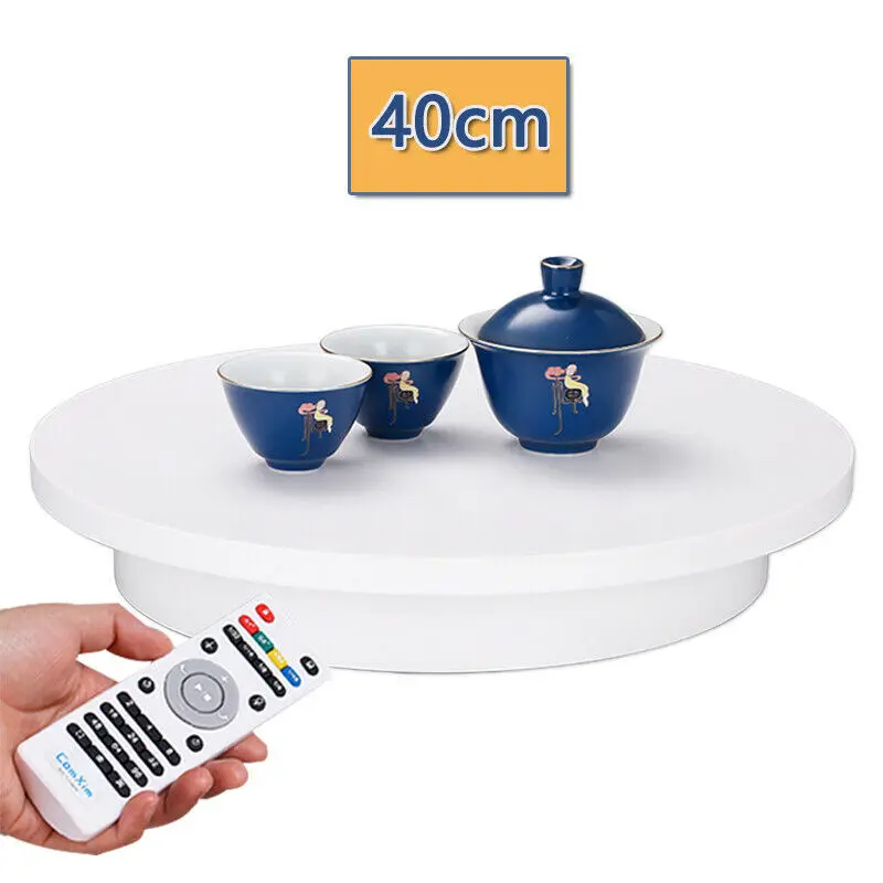 

40cm Electric Turntable Photography Display Stand Remote Control Speed Direction