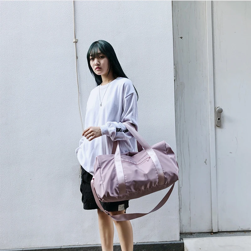 Women Training Handbags Female Short-Distance Duffel Package Large Capacity Folding Storage Fitness Waterproof Bag Waterproof