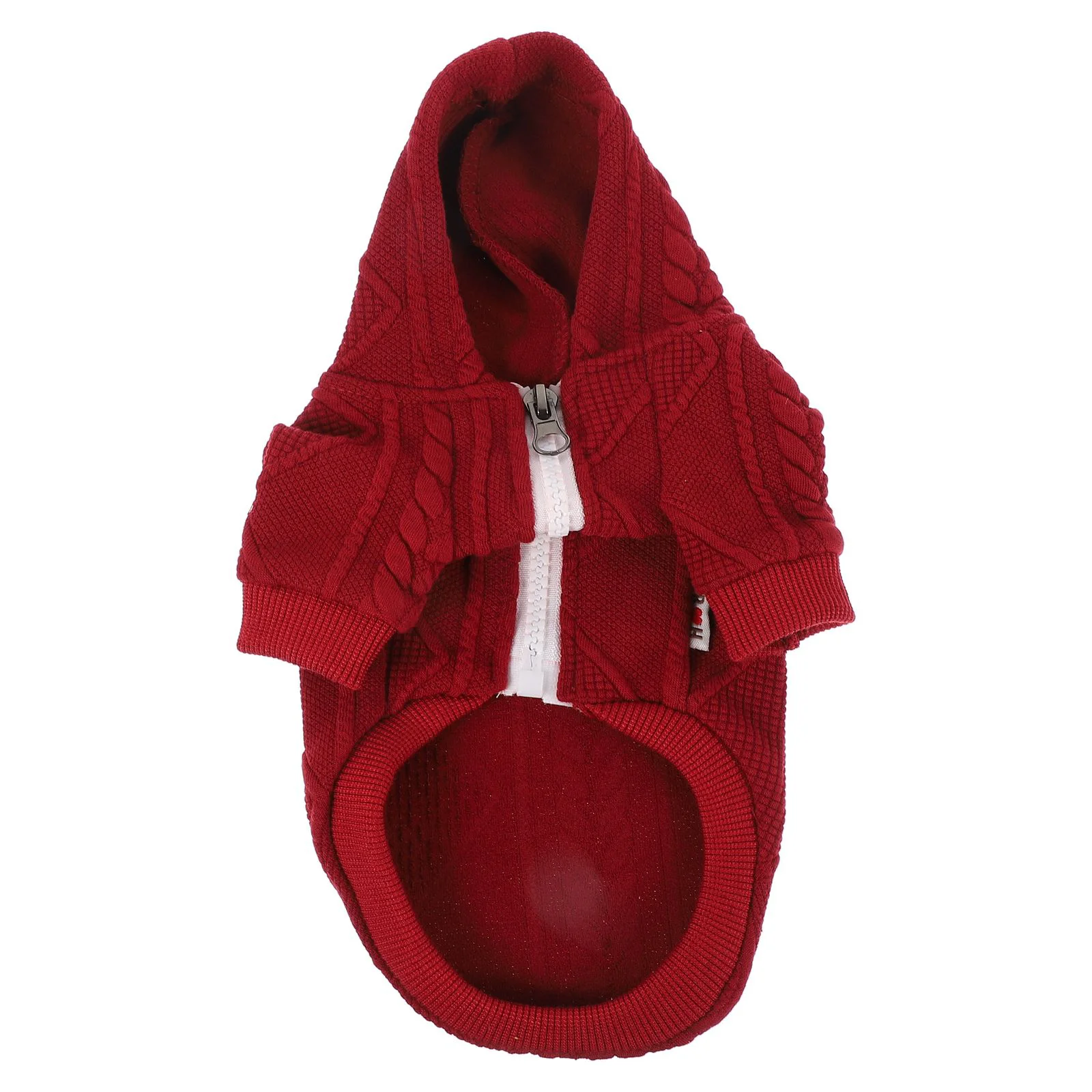 

Одежда с капюшоном для собак на молнии, зимнее пальто для домашних животных, вязаный свитер для собак, теплая одежда для собак