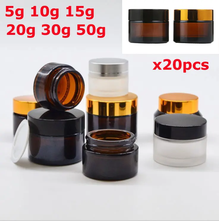 Косметический крем пудра 20 шт. x 5g 10 г 1 30 50 янтарный прозрачный контейнер для