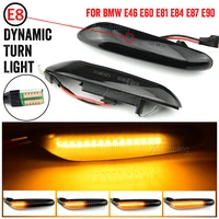 2pcs dynamic flowing led turn signal side marker light blinker lamp for bmw e46 e60 e61 e90 e91 e81 e82 e88 x3 x1