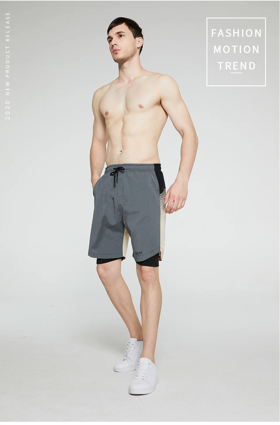 

EU SIZE New Gym Shorts Men Training Fitness Sport Shorts Running Men Summer Beach Shorts Workout Quick Dry Jogging Short Pants