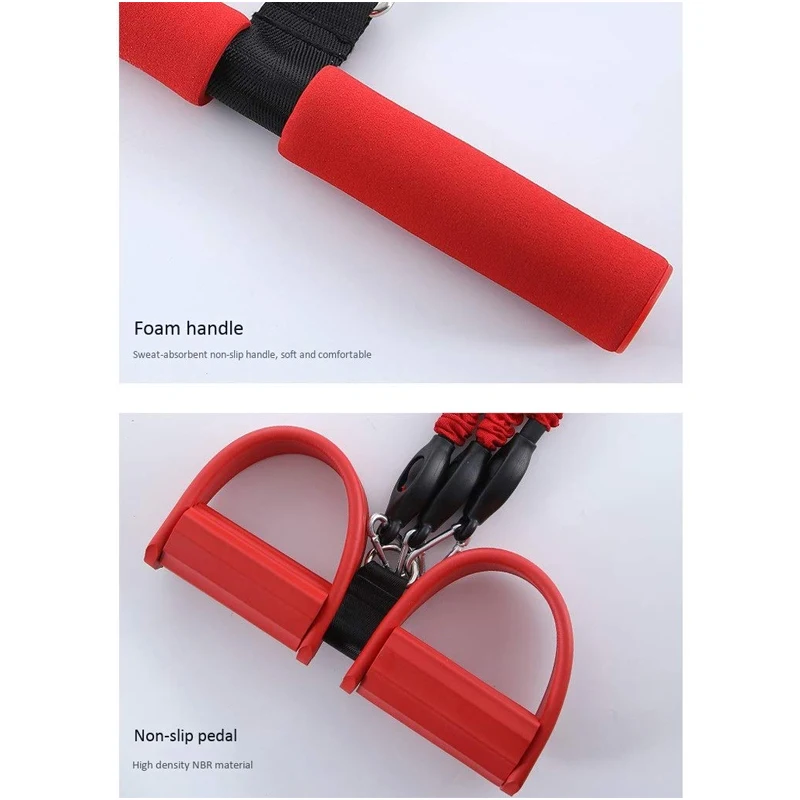 

Female Sit-ups Puller Resistance Bands Pedal Pull Rope Waist Abdomen Weight Loss Fitness Equipment Sports Body Building