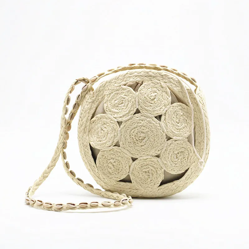 

Round Straw Bag Women Shoulder Bags Summer Beach Crossbody Bag Ladies