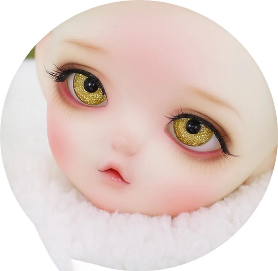 1Pair Shining Press Eyes Ball 12mm/14mm/16mm/18mm Glitter Acrylic Eyes for 1/3 1/4 1/6 1/8 BJD Dolls Accessories images - 6