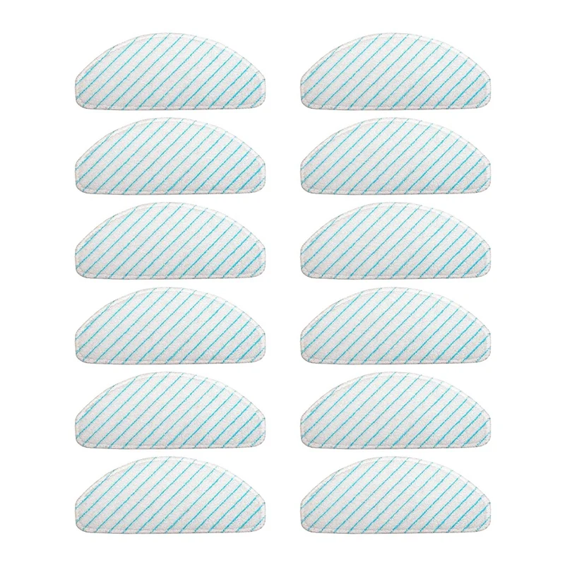 

12 Pack Microfiber Mopping Pads for ECOVACS DEEBOT OZMO T8 T8 AIVI Vacuum Cleaner Moping Cloths Rags Spare Parts