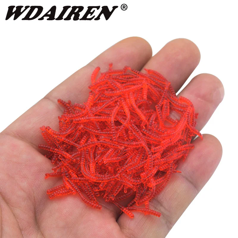 200 шт. Мягкая силиконовая рыболовная приманка в виде красных червей|fishing tackle|soft