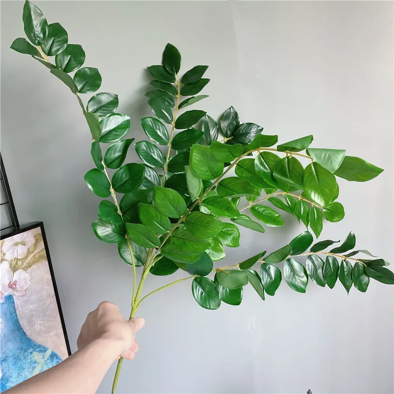 Большая пышная зеленая ветка настоящие листья эвкалипта пластиковые