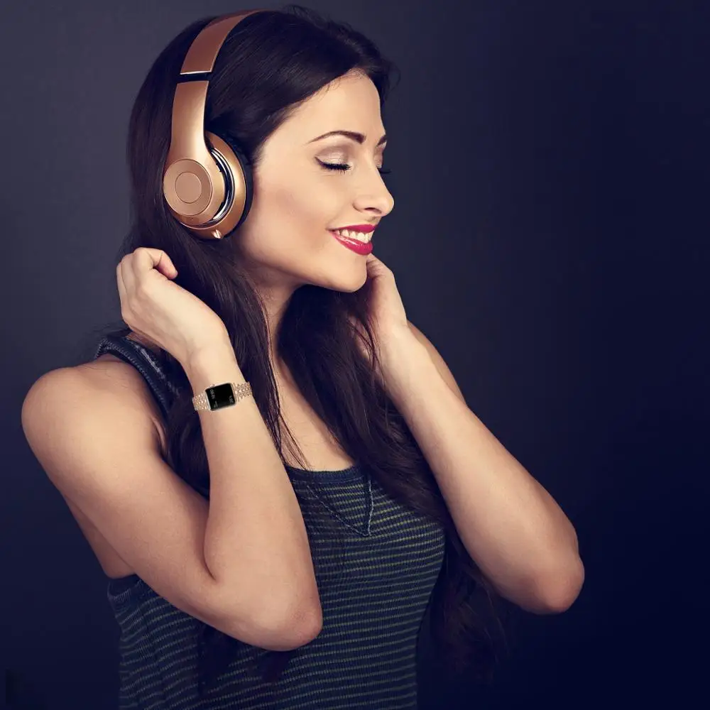 

Diamond strap For Apple Watch 6 Band 44mm 42mm iwatch band serice 5 4 3 2 1 Stainless Steel strap apple watch 5 strap 38mm 40mm