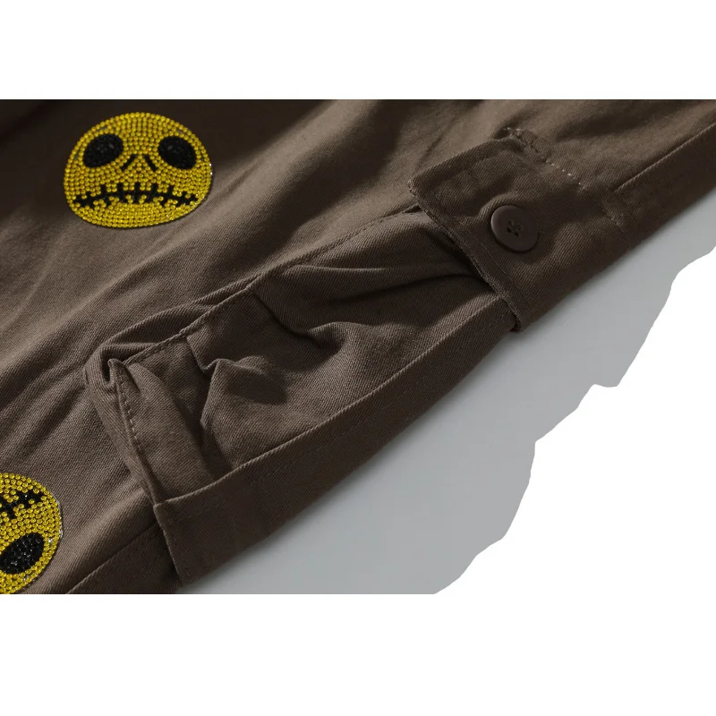 

Aolamegs Pants Men Gothic Pattern Straight Cargo Pants Hip Hop High Street Streetwear Couple Casual Overalls Harajuku Sweatpants
