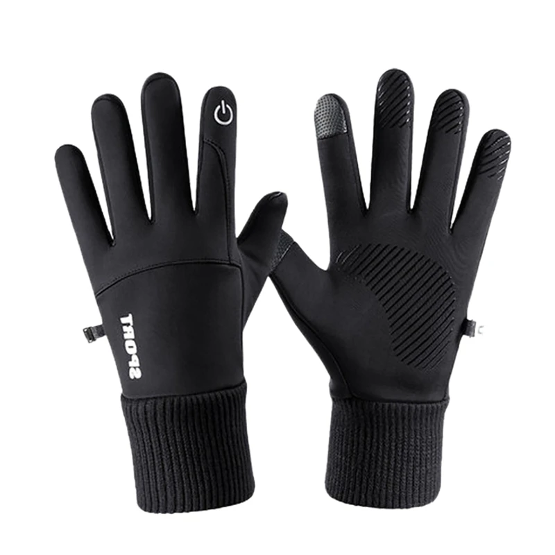 Winter Warm Sports Gloves Men's Contact Screen Driving Ski Windproof Waterproof For Cycling Skatting Fishing | Спорт и