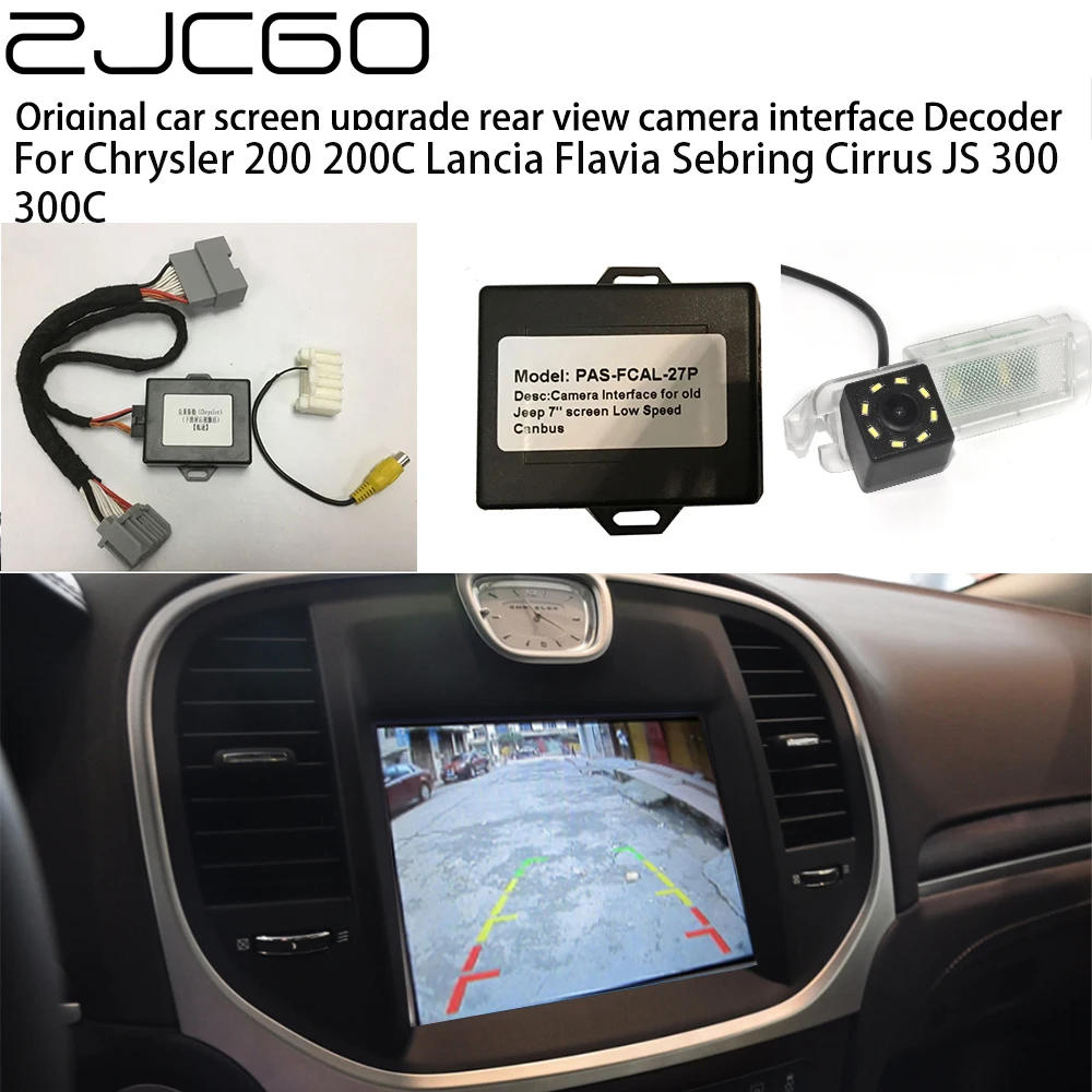 

Car Rear Reverse Bakcup Camera Auto Digital Decoder Box Interface Adapter For Chrysler 200 200C Lancia Flavia Sebring Cirrus JS