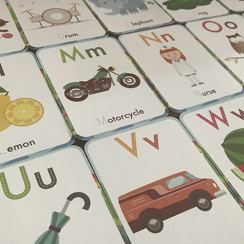 Двусторонняя карманная Флешка для детей с буквами Алфавит Монтессори Phonics