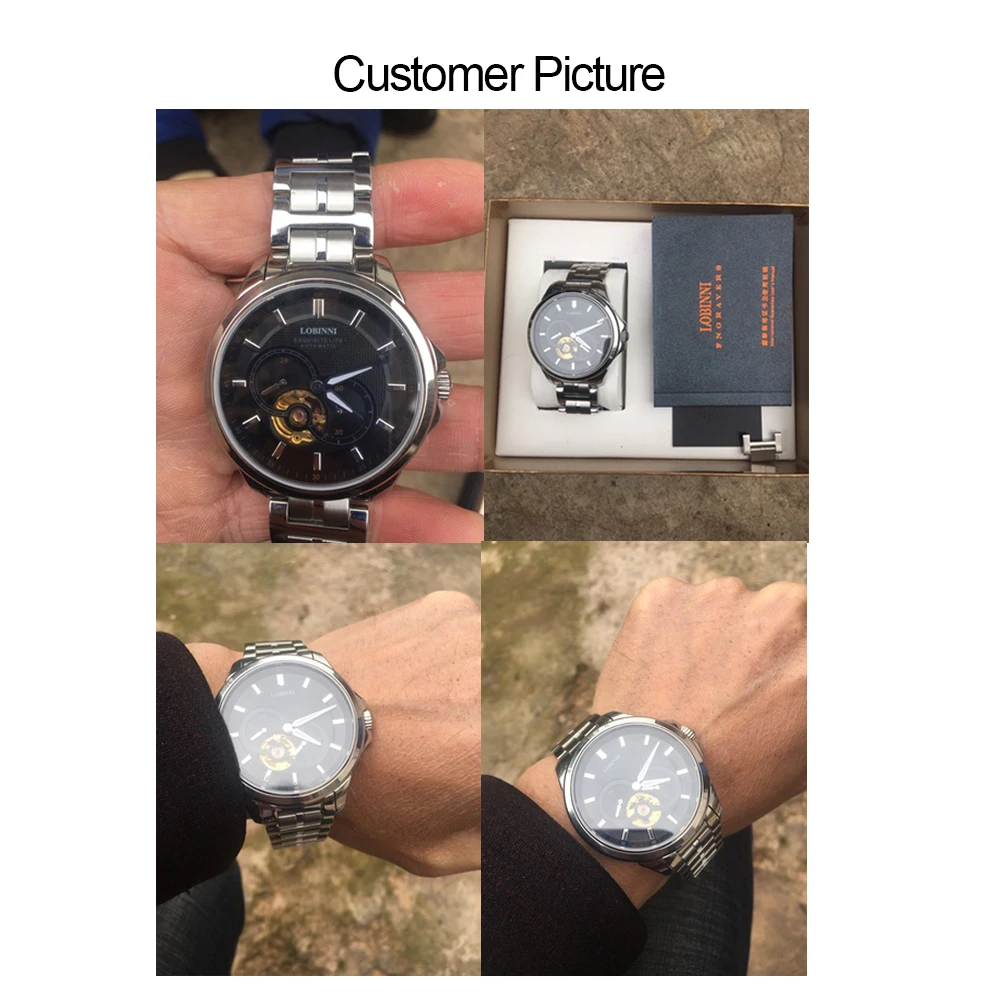 Швейцарские роскошные деловые мужские механические часы автоматические