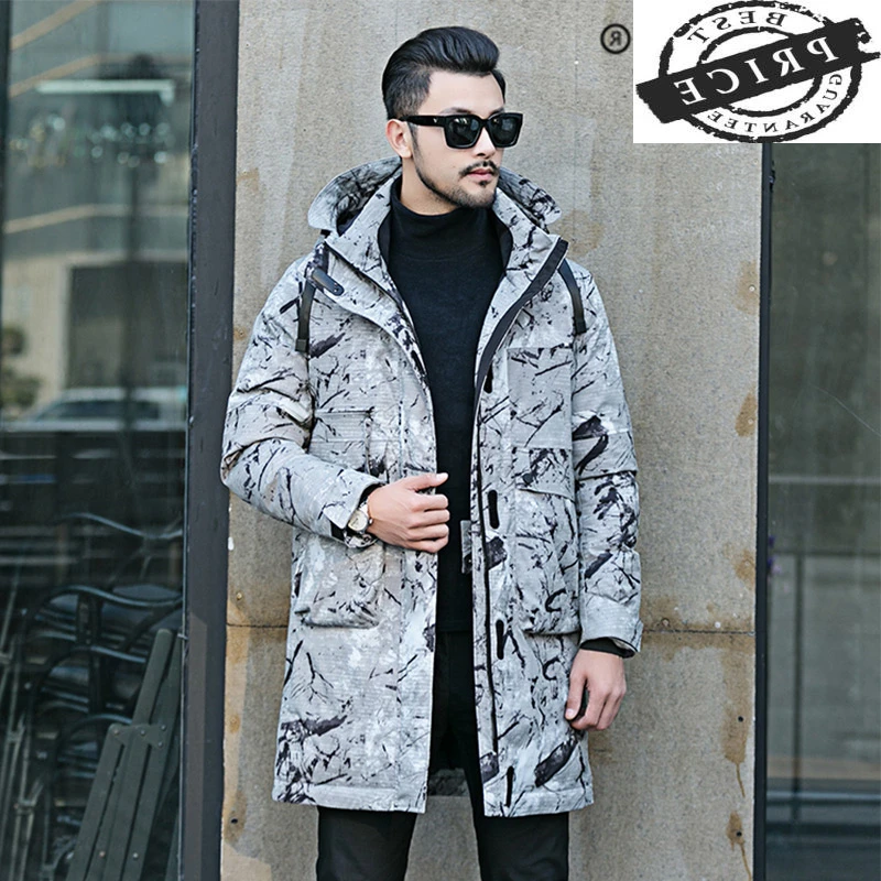 

Down Streetwear Men's Jacket Fashion Brand a0% Thick Duck Down Jacket Man Clothes Long Warm Down Coat Parka Hiver 2015a03