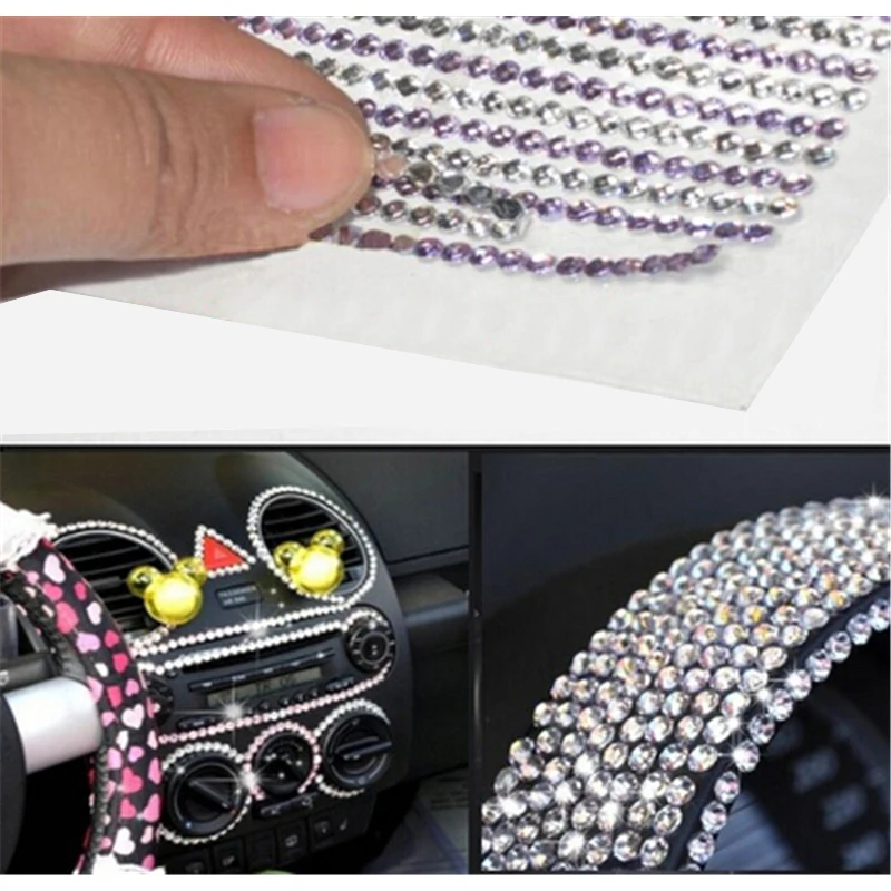 Christmas500Pcs Кристалл бриллиант Стразы автомобиль/Мобильный/PC Декор Наклейка