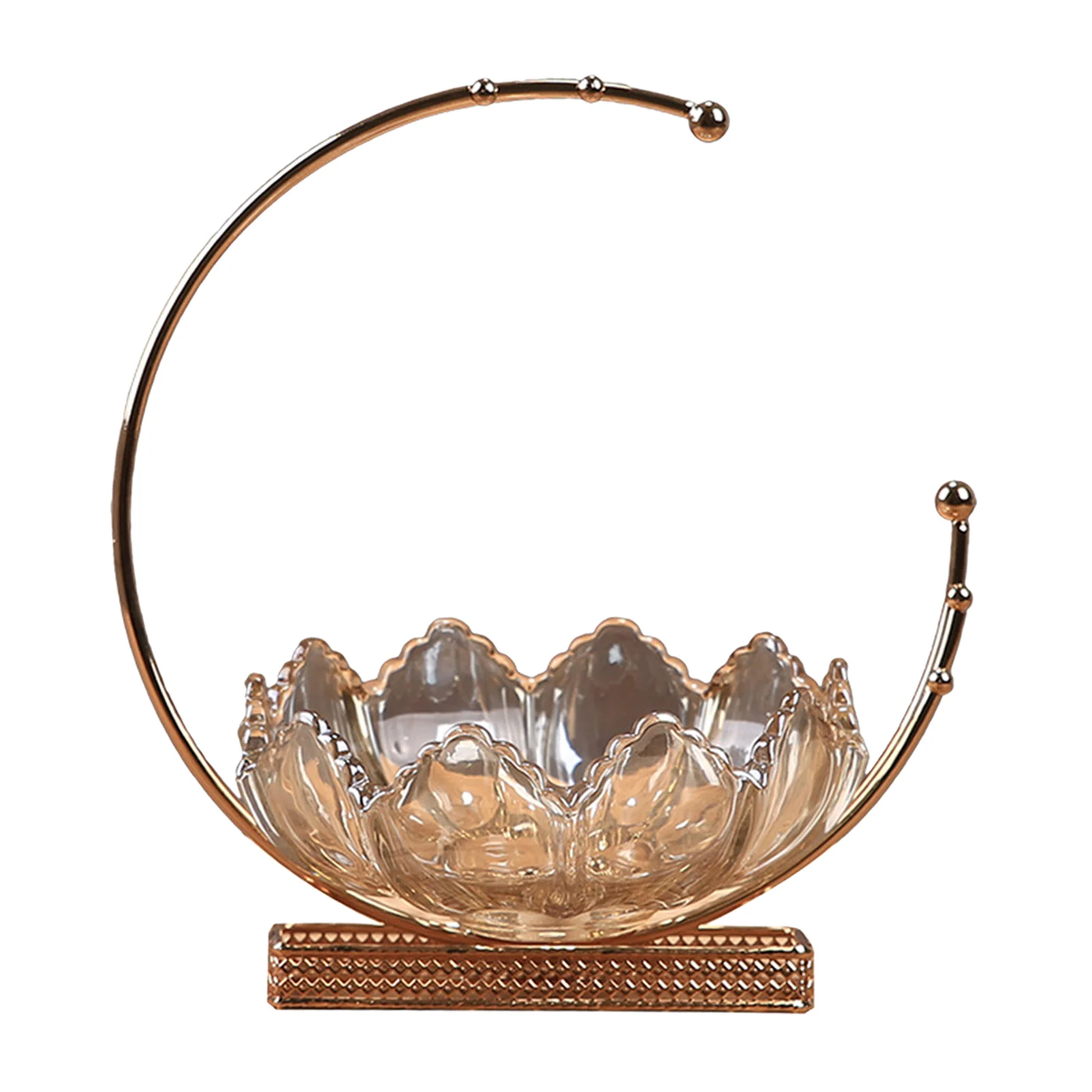 

Glass Plate Fruit Bowls Decorative Party Desserts Holder Nuts Candy Display Stand Serving Tray for Home Party