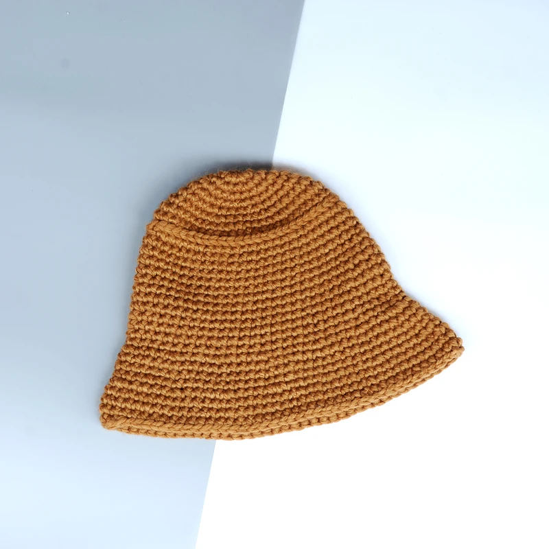 H3586 Women Knitted Fisherman Hat Female Autumn Winter Solid Color Korean Fashion Simple Warm Bucket Cap Japanese Basin Hats