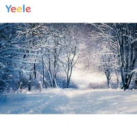 winter natural scenery snow road ground white tree backdrops custom vinyl photographic backgrounds for photo studio photophone