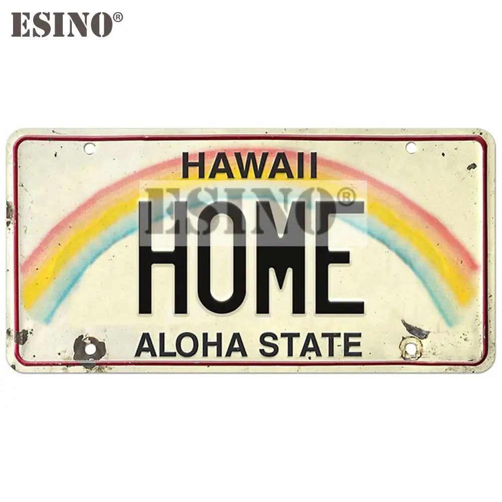 

Стайлинг автомобиля, креативный винтажный Гавайский дом, лицензия, американский штатив, мультфильм, ПВХ, водонепроницаемая наклейка для ку...