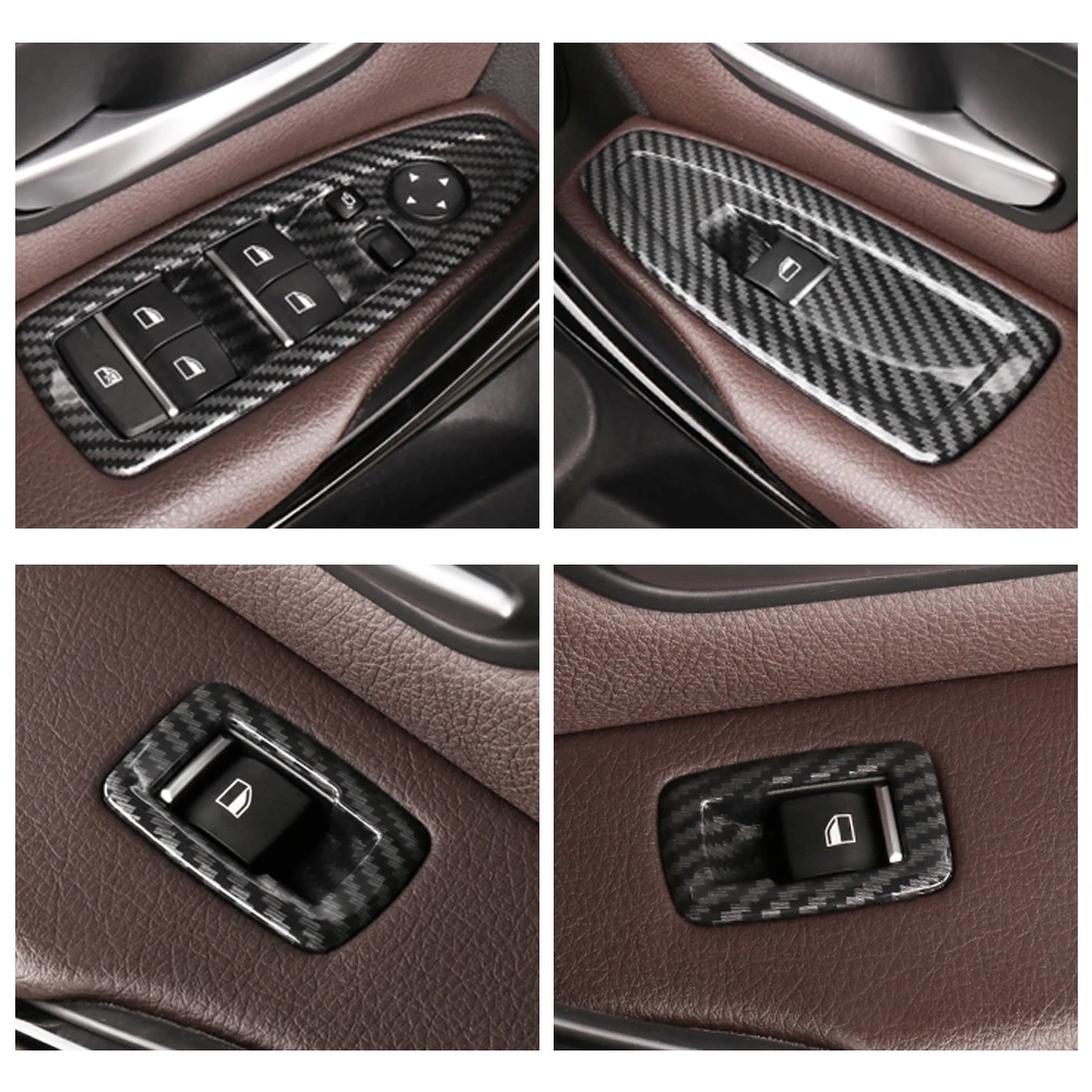 

suitable for bmw 3 4 series f30 f32 left rudder and right rudder window lift switch carbon fiber window lift switch 4pcs