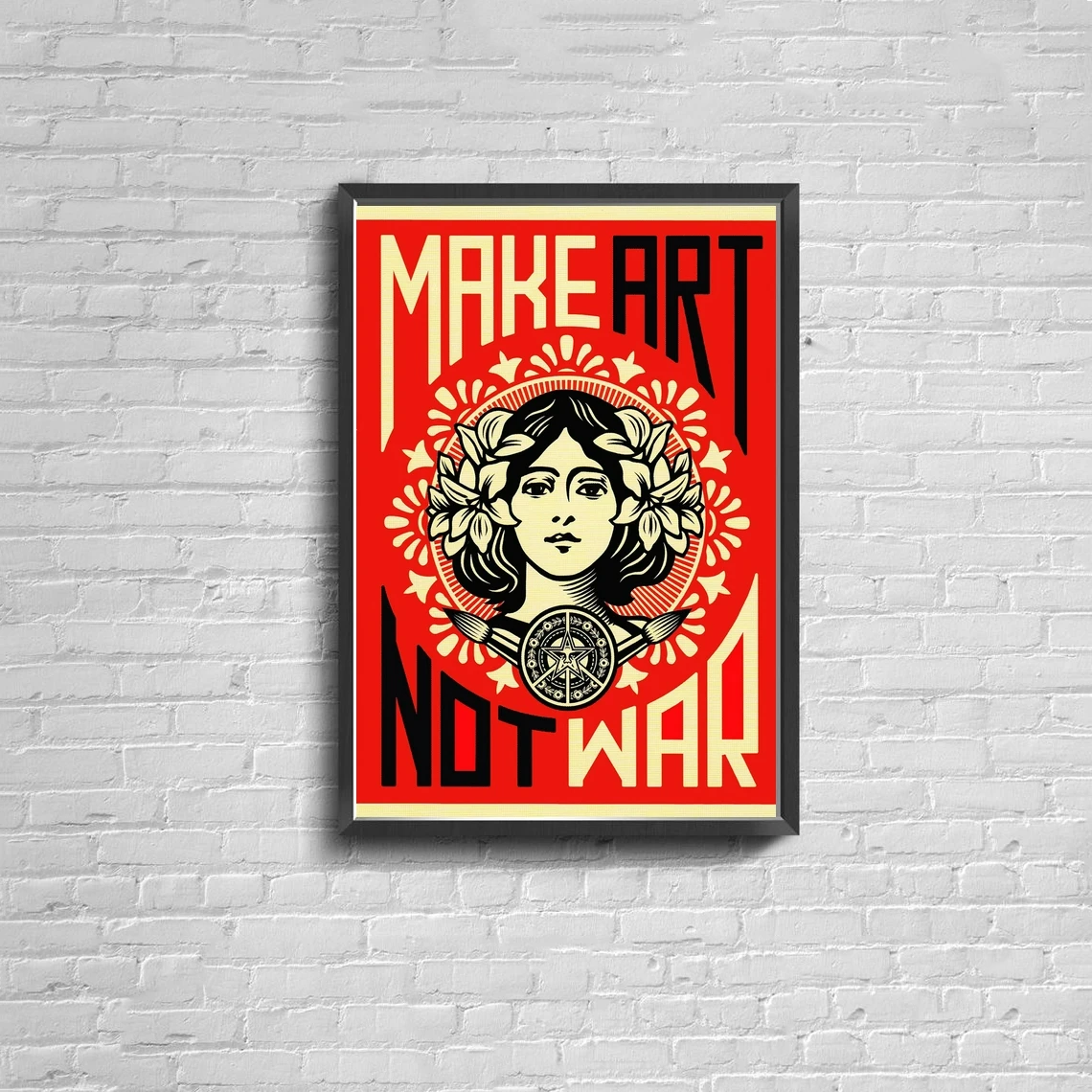 

Make art not war Canvas Poster Print Home Wall Painting Decoration (No Frame)