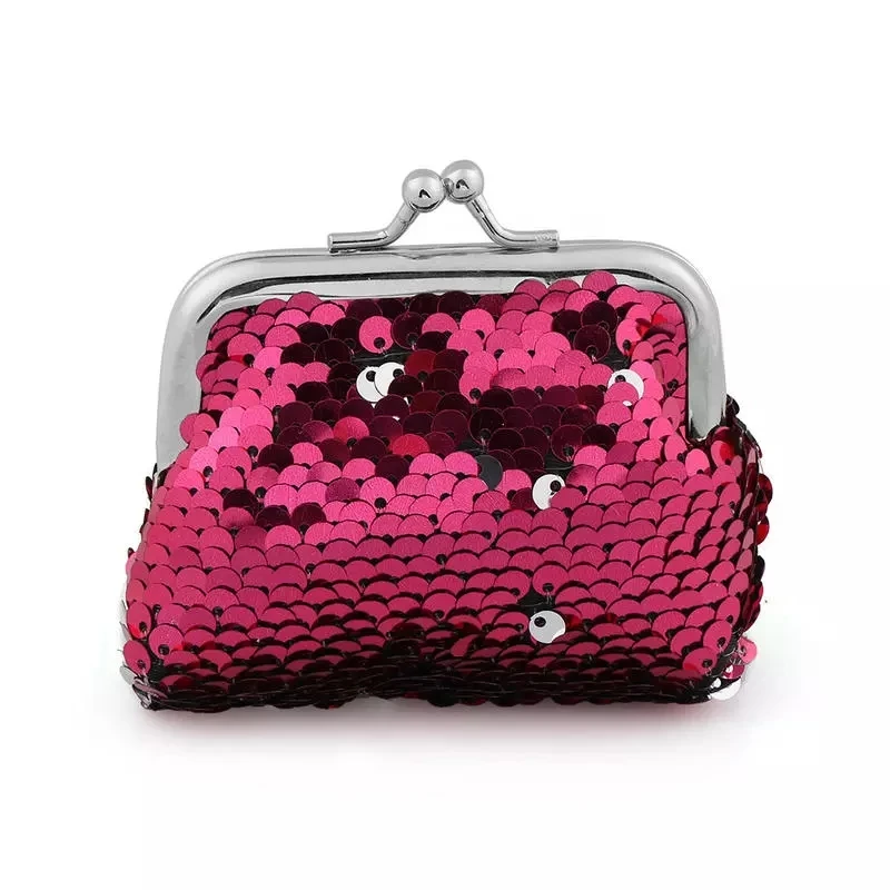 

New Fashion Sequins Mini Wallet Clutch Pouch Portable Women Sequins Coin Purses Handbags Card Holder Keys Earphone Bags Dropship