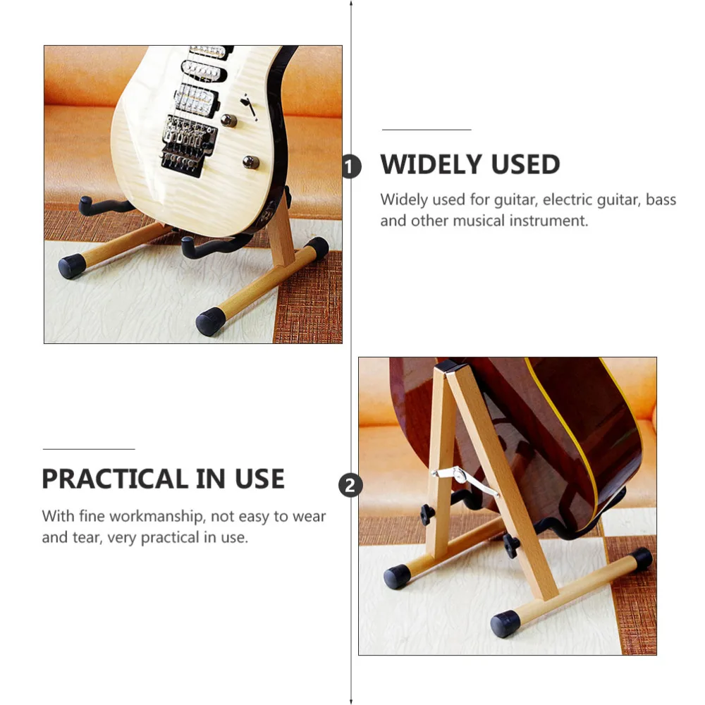 

Universal Wood Guitar Stand Foldable Guitar Bracket Anti-skid Guitar Holder
