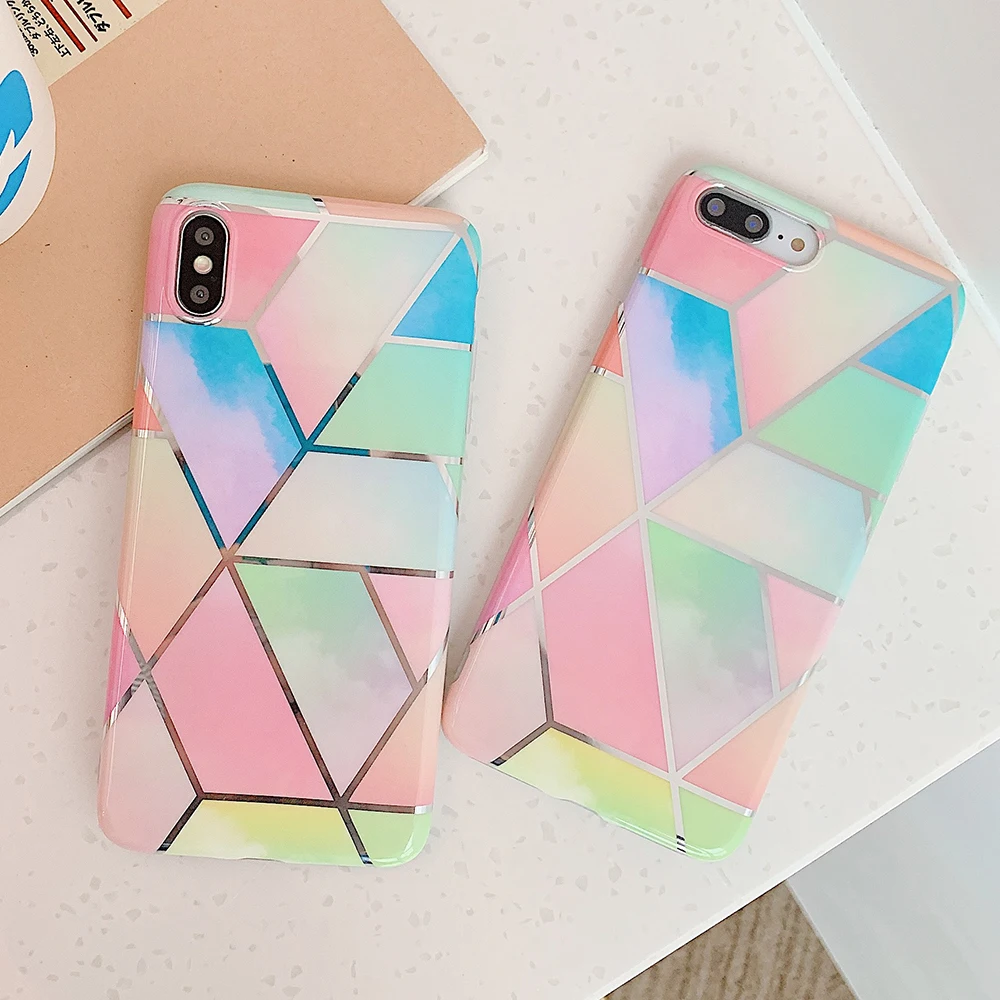 Чехол для телефона SUYACS Fantasy Dream marble для iPhone 11 Pro Max 7 8 Plus X XR XS Max 6 6S гальванический геометрический мягкий чехол-накладка