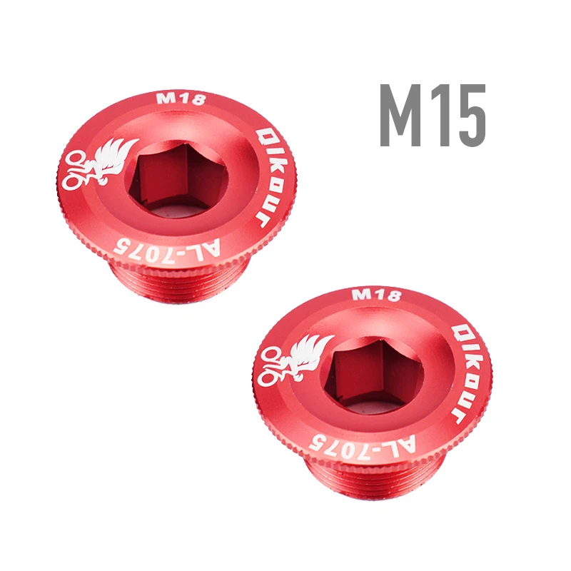 2PCS M15 red 1 шт. зубная пластина крышка шатуна кривошипная крышка M20 M18 M19 M15 MTB шатун для велосипеда алюминиевый BMX дорожный велосипедный фитинг 4 цвета - Цвет: 2PCS M15 red