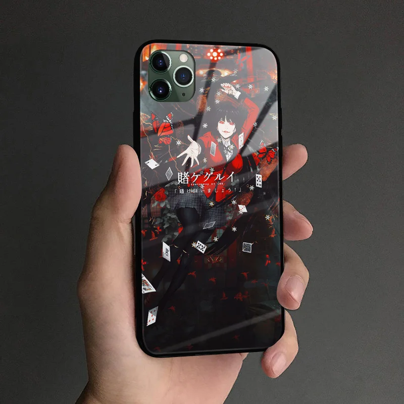 jabami yumeko cover for iphone se 6s 7 8 x xr xs 11 pro max samsung s note 10 20 plus glass phone case shell free global shipping