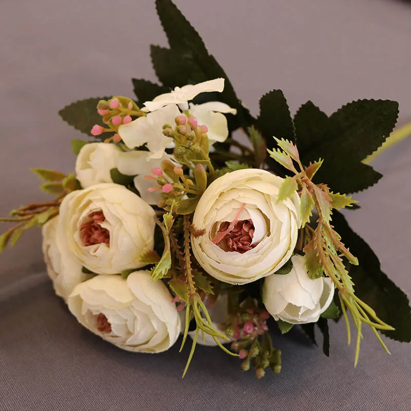 Разноцветные красивые искусственные цветы Шелковый Искусственный чай роза