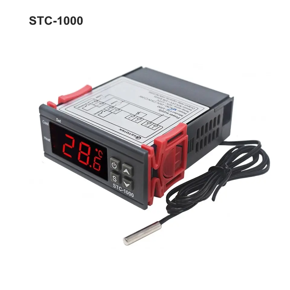 Цифровой ЖК-контроллер температуры термостат STC-1000 1 м NTC датчик Термостат