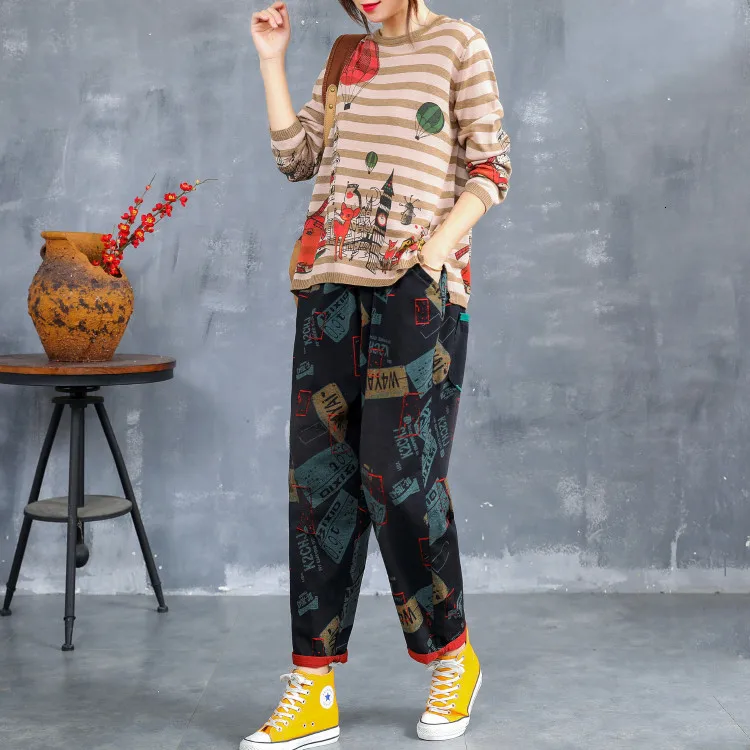 Max LuLu модные корейские женские осенние панк уличные женские эластичные брюки с принтом повседневные женские шаровары большого размера