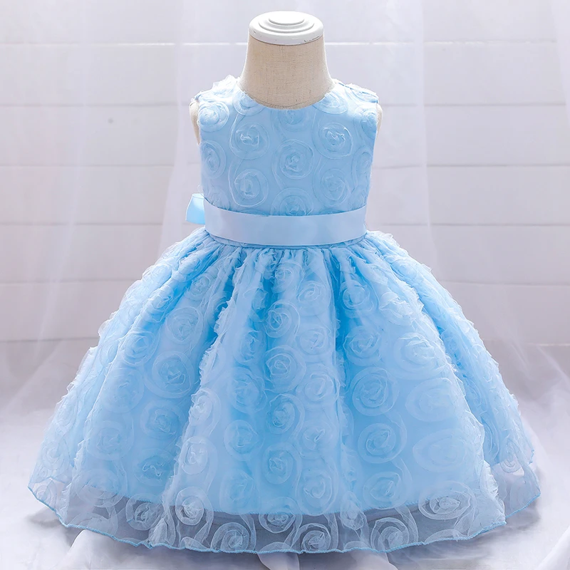 

0-24M Newborn Flower Girls Wedding Dress Girls Christening Lace Dresses for Party Occasion Prom Kid Clothes 1st Birthday Dress