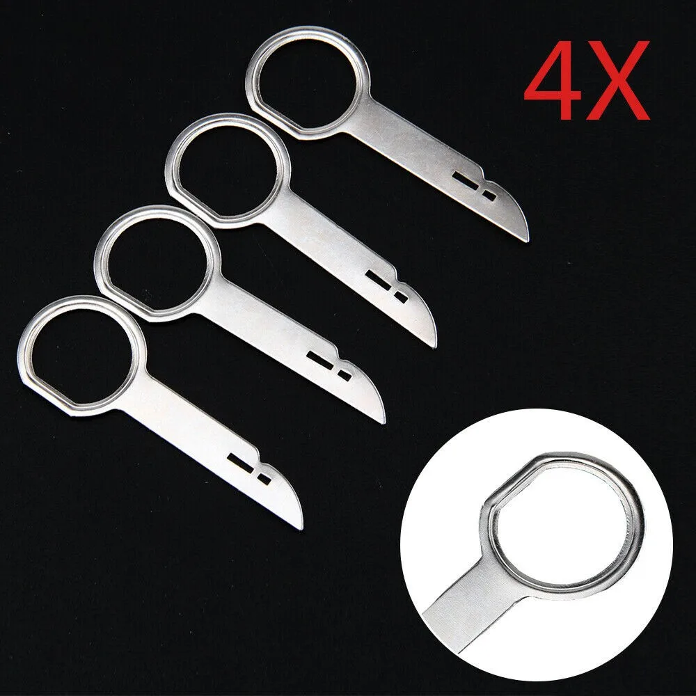 

4PCS Car Radio Removal Key Tools Car Styling Radio Removal Key CD Stereo Head Unit Audio Removal Release Tools