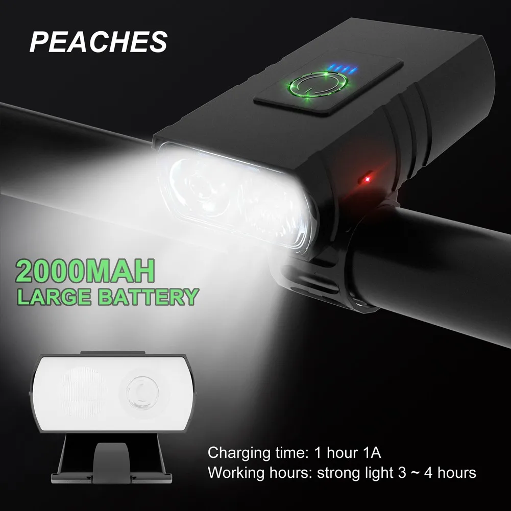 

Передний фонарь для горного велосипеда, 400 лм, 6 режимов, зарядка через USB