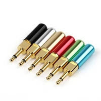 2 5mm color earphone plug audio jack 2 5 mono copper headphone plug gold solder wire connector for hd700 he400i he1000 headset