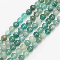 natural round beads green stripe agate loose bead 46810mm for diy jewelry making bracelet accessories