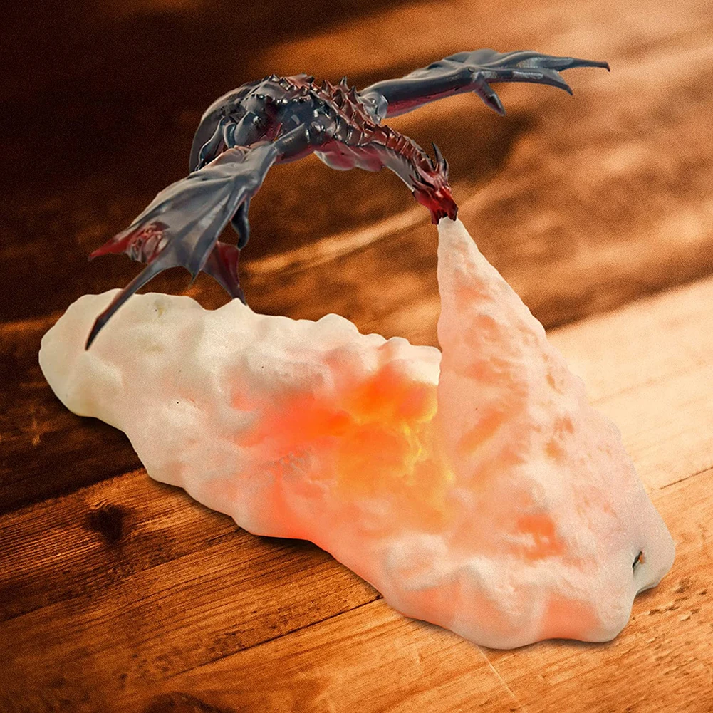 

Usb Charging Fire Dragon Nightlight Led 3d Printing Flying Dragon Table Light Children Gifts Home Bedroom Bedside Lighting Lamp