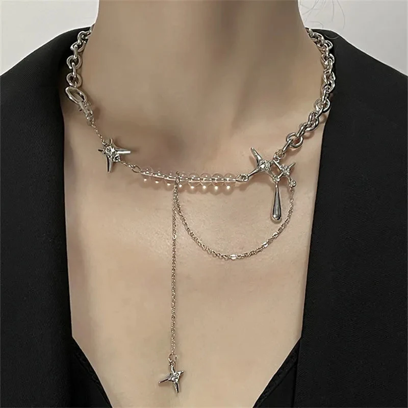 

Necklace female niche design sense water drop clavicle chain hot girl accessories sweet cool pendant pearl necklace